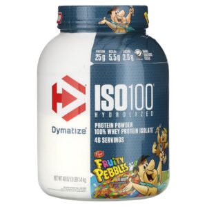 Dymatize ISO100 Hidrolisado 100% Isolado de Proteína Whey Seixos Frutados 14 kg (3 lb)