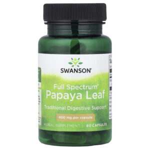 Swanson Folha de Mamão Full Spectrum® 400 mg 60 Cápsulas
