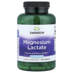 Swanson Lactato de Magnésio 84 mg 120 Cápsulas