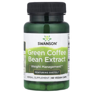 Swanson Extrato de Grão de Café Verde 60 Cápsulas Veganas (200 mg por Cápsula)