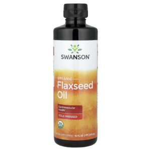 Swanson Óleo de Linhaça Orgânica 473 ml (16 fl oz)