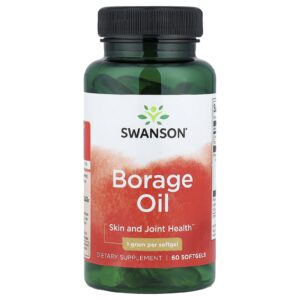 Swanson Óleo de Borragem 1 g 60 Cápsulas Softgel