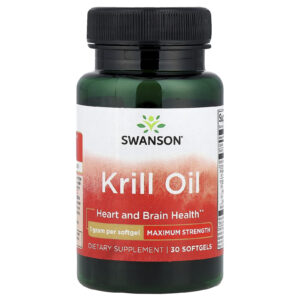 Swanson Óleo de Krill Potência Máxima 30 Cápsulas Softgel