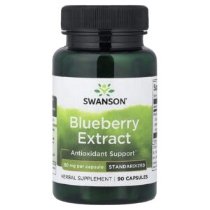 Swanson Extrato de Mirtilo Padronizado 60 mg 90 Cápsulas