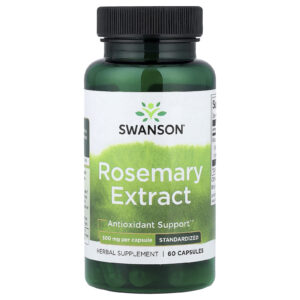 Swanson Extrato de Alecrim Padronizado 500 mg 60 Cápsulas