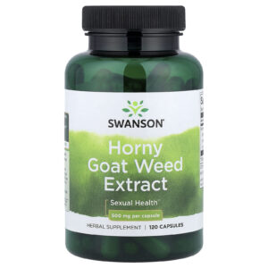 Swanson Extrato de Epimedium 500 mg 120 Cápsulas