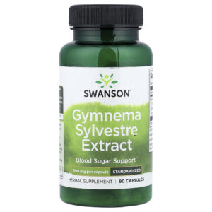 Swanson Extrato de Gymnema sylvestre Padronizado 300 mg 90 Cápsulas