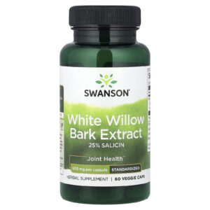 Swanson Extrato da Casca de Salgueiro Branco 500 mg 60 Cápsulas Vegetais