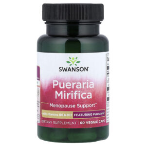 Swanson Pueraria Mirifica com Vitaminas B6 e B12 60 Cápsulas Vegetais