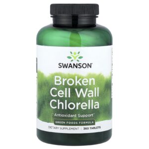 Swanson Chlorella de Parede Celular Quebrada 360 Comprimidos