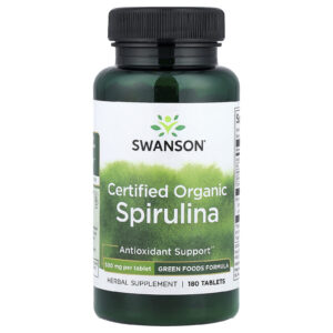 Swanson Espirulina Orgânica Certificada 180 Comprimidos