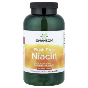 Swanson Niacina sem lavagem 500 mg 240 cápsulas