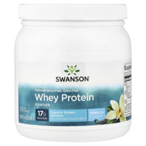 Swanson Proteína Whey em Pó Baunilha 420 g (148 oz) Certificada rBGH-Free