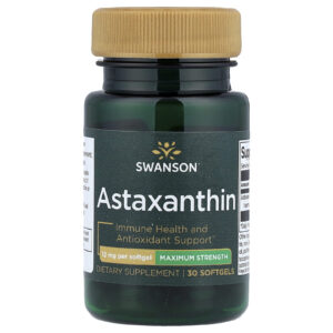 Swanson Astaxantina Força Máxima 12 mg 30 Cápsulas Softgel