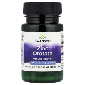 Swanson Orotate de Zinco 60 Cápsulas Vegetais (10 mg por Cápsula)