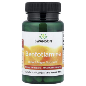 Swanson Benfotiamina Força Máxima 300 mg 60 Cápsulas Vegetais