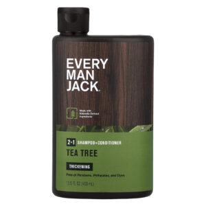 Every Man Jack Shampoo e Condicionador Espessante 2 em 1 Melaleuca 400 ml (135 fl oz)