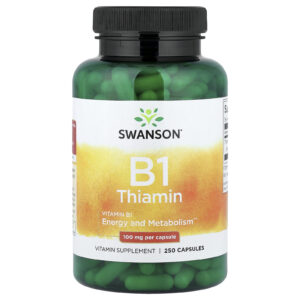 Swanson Vitamina B1 e Tiamina 100 mg 250 Cápsulas