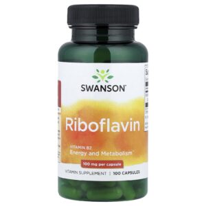 Swanson Riboflavina 100 mg 100 Cápsulas