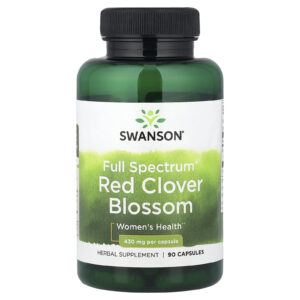 Swanson Flor de Trevo Vermelho Full Spectrum® 430 mg 90 Cápsulas