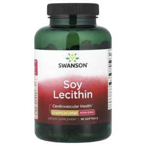 Swanson Lecitina de Soja 1.200 mg 90 Cápsulas Softgel