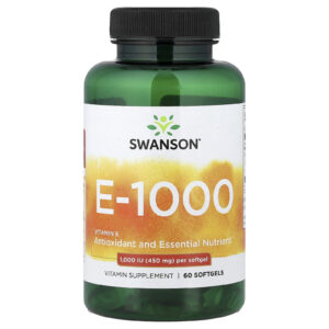 Swanson Vitamina E-1000 450 mg (1.000 UI) 60 Cápsulas Softgel