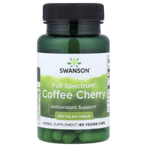 Swanson Full Spectrum® Café Cereja 200 mg 60 Cápsulas Vegetais