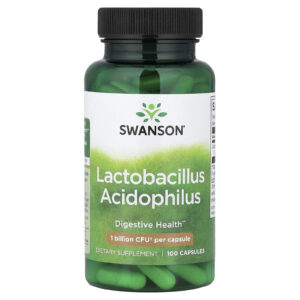 Swanson Lactobacillus Acidophilus 1 Bilhão de UFCs 100 Cápsulas