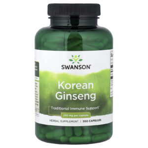 Swanson Ginseng Coreano 300 Cápsulas (250 mg por Cápsula)