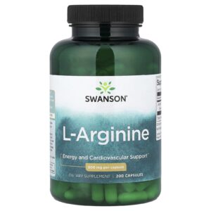 Swanson L-Arginina 500 mg 200 Cápsulas