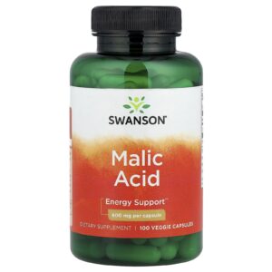 Swanson Ácido Málico 600 mg 100 Cápsulas Vegetais