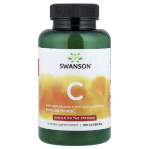 Swanson Vitamina C Tamponada com Bioflavonoides 100 Cápsulas