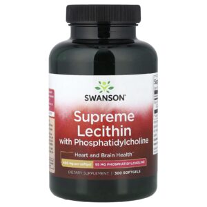 Swanson Lecitina Suprema com Fosfatidilcolina 300 Cápsulas Softgel
