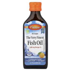 Carlson Norwegian The Very Finest Fish Oil Laranja Natural 200 ml (67 fl oz)