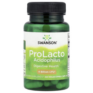 Swanson ProLacto Acidophilus 4 Bilhões de UFCs 60 AP Veganos emBO Caps®