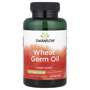 Swanson Óleo do Germe de Trigo Prensado a Frio 1.130 mg 60 Cápsulas Softgel
