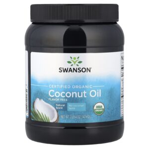 Swanson Óleo de Coco Orgânico Certificado Sem Sabor 147 kg (3 lb 4 oz)