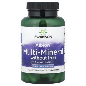 Swanson Multimineral sem Ferro Albion® 120 Cápsulas