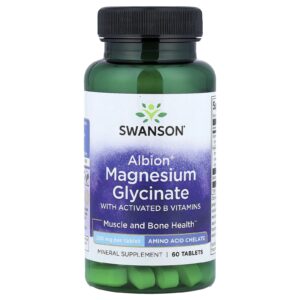 Swanson Glicinato de Magnésio Albion® com Vitaminas B Ativadas 60 Comprimidos