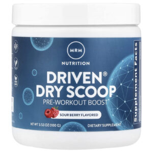 MRM Nutrition Dry Colher Medidora Driven® Reforço Pré-Treino Fruto Silvestre Azedo 100 g (353 oz)