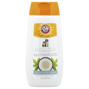 Arm & Hammer Ultra Fresh Shampoo e Condicionador 2 em 1 Tearless Puppy Puppy Para Cães Coco e Verbena de Limão 473 ml (16 fl oz)