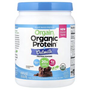 Orgain Organic Protein™ em Pó + Leite de Aveia À Base de Plantas Chocolate 479 g (105 lb)