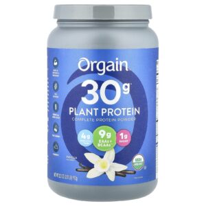 Orgain Proteína Vegetal Completa em Pó Baunilha 912 g (201 lb)