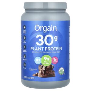 Orgain Proteína Vegetal Proteína Completa em Pó Chocolate 912 g (201 lb)