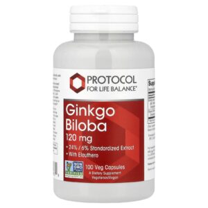 Protocol for Life Balance Ginkgo biloba 120 mg 100 Cápsulas Vegetais
