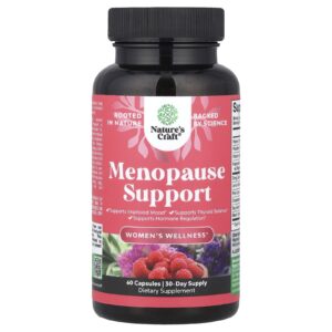 Natures Craft Bem-Estar da Mulher Auxílio na Menopausa 60 Cápsulas