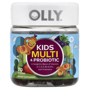 OLLY Multivitamínico e Gomas de Probióticos para Crianças Ponche de Yumberry 70 Gomas