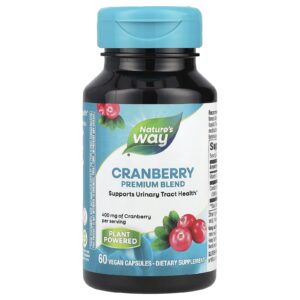 Natures Way Cranberry Mistura Premium 400 mg 60 Cápsulas Veganas