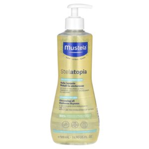 Mustela Stelatopia Óleo de Limpeza de Girassol Pele Extremamente Seca Sem Perfume 500 ml (169 fl oz)