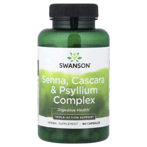 Swanson Complexo de Senna Cáscara e Psyllium 90 Cápsulas